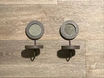 Set Of 2 Metal Candle Wall Sconce W/mirror Rustic Early American Vintage Style. Fixed Price $19.87.