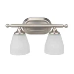 Yosemite Home Decor Jordan 2-LIGHT Satin Nickel Vanity. Fixed Price $42.53.