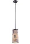 Dvi Lighting Lisbon DVP10821 Mini Pendant Graphite W/ White Fabric Shade. Fixed Price $179.99.