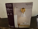 Granville Gold & White Wall Sconce Modern 1-LIGHT Bathroom Vanity Lighting. Fixed Price $25.99.