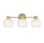 Westinghouse 61277 3 Light Vanity Wall Fixture Champagne Brass Frosted Glass. Fixed Price $44.99.