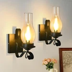 Tigkhae Rustic Wall Sconces Sets Of 2, Black Hardwired Farmhouse Pack. Fixed Price $97.82.