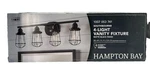 Hampton Bay Southbourne 28" 4-LIGHT Matte Black Vanity W/steel Cage Frame. Fixed Price $40.49.