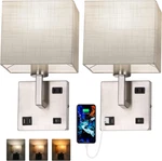 Avv Bedroom Sconces Set Of 2, Wall Mounted Bedside Lamps With Usb Port, Ac Outle. Fixed Price $87.99.