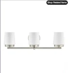 Hampton Bay SMA030EKTDG18D Jackson Park 22" 3-LIGHT Led Vanity With Froste. Fixed Price $45.99.
