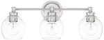 Remington 23 1/2"W Polished Nickel 3-LIGHT Vanity Bath. Fixed Price $284.00.