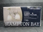Hampton Bay Solomone 13.4IN 2-LIGHT Polished Chrome Vanity Fixture. Fixed Price $25.99.