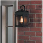 Hampton Bay Broward 13 In. Black Outdoor Wall Lantern Sconce With Clear Glass. Fixed Price $52.48.