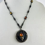 Lucky Brand Bronze Elk Statement Necklace Amber Tone Woodland Boho Deer Pendant. Fixed Price $39.90.
