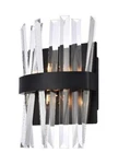 Wall Sconce Light Fixture Crystal Bathroom Vanity Hallway Dining Black. Fixed Price $238.59.