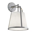 Afx Lighting Lizzette 15'' Med Base Sconce, Nickel/white - LIZS15MBSN. Fixed Price $130.00.