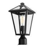 Luminzone Outdoor Post Lights Fixtures, Lamp Medium, Black-clear Glass. Fixed Price $116.99.