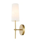 Elegant Lighting LD6004W5BR Mel Single 16" Tall Bathroom Sconce - Brass. Fixed Price $37.09.