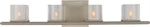 Modern Satin Nickel 4 Light Bath Fixture-naples. Fixed Price $2239.00.