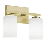 Afx Lighting 2 13" Vanity, Antique Brass/clear - LEOV1309MBLB. Fixed Price $63.00.