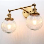 Permo 2 Lights Sconce Industrial Wall Lighting With Ribbed Globe Lamps.... Fixed Price $165.00.