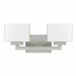 Capital Donny Osmond Home Tahoe 2 Light Brushed Nickel W Milk Glass Bath Vanity. Fixed Price $142.60.
