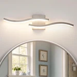 Brushed Nickel Curved Bathroom Vanity Light Fixture Over Mirror, 23.62 Inch M.... Fixed Price $87.66.