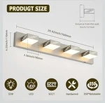 Joosenhouse 4-LIGHT Brushed Nickel Vanity For Bathroom, 29.92-INCH 5CCT.... Fixed Price $69.99.