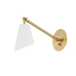 Home Decorators Collection Grant 1-LIGHT Sconce Aged Brass Finish, White Metal. Fixed Price $31.99.
