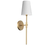 Dainolite Cinthia 1LT Wall Sconce/shade, Brass/white CIN-211W-AGB-790. Fixed Price $148.00.