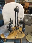 Vintage Wrought Iron Flying Pig Chandelier. Fixed Price $129.99.