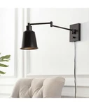 Jonathan Cary 5.75 1 Oil Rubbed Bronze Iron Contemporary Swing Arm Wall. Fixed Price $65.65.