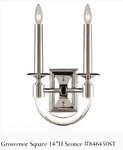 Fine Art Lamps Grosvenor Square 2 Light Wall Sconce 846450ST Polished Nickel-new. Fixed Price $174.99.