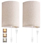 Avv Wall Sconces Set Two, Lamp Plug In With On/off Switch, 2700K 4000.... Fixed Price $49.32.