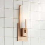 Midtown Modern Wall Light Sconce Brass Hardwired 4 1/2" Fixture White Glass. Fixed Price $179.99.