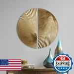 Madison Park Gold Leaf Half Moon Metal Wall Cor - Pc Set, 13.75"W X 27.5"H. Fixed Price $86.19.