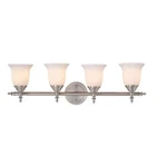 Hampton Bay Olgelthorpe 29.8 In. 4-LIGHT Brushed Nickel Vanity Fixture. Fixed Price $59.80.