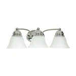Satco Nuvo 60-338 Empire Light 21" Vanity With Alabaster Glass Polished Chrome. Fixed Price $60.00.