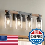 Amico Farmhouse Bathroom Vanity Fixturesrustic 4-LIGHT Industrial Painted. Fixed Price $135.38.