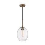 Nuvo Lighting Aria 8" Pendant, Seeded Glass, Burnished Brass 60-7016. Fixed Price $99.98.