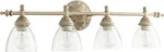 Four Bath Vanity Quorum Lighting 5257-4-70. Fixed Price $252.00.
