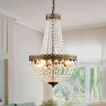 Elegant 4-LIGHT Mini Crystal Chandelier Bronze For Dining Room & Foyer. Fixed Price $137.99.