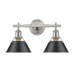 Golden 3306-BA2-PW-BLK Orwell 18.25" 2-LIGHT Bath Vanity In Pewter W/ Black. Fixed Price $219.99.