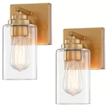 Pia Ricco 4.8 In. 1-LIGHT Gold Wall Sconces With Switch (set Of Two). Fixed Price $34.95.