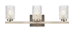 Wall Sconce Light Fixture Bathroom Vanity Dining Satin Nickel Glass Shades. Fixed Price $181.79.