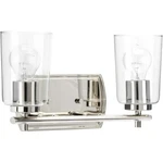 Adley 2-LIGHT Polished Nickel Clear Glass Bath Vanity By Progress Lighting. Fixed Price $99.00.