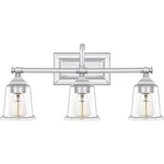 Nicholas 3 Light Transitional Bath Vanity 10 Inches High-polished Chrome. Fixed Price $249.99.