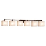Justice Design Fusion Regency 6-LIGHT Bath Bar Dark Bronze FSN-8436-55-WEVE-DBRZ. Fixed Price $269.99.