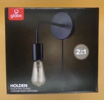Globe Electric Holden 1-LIGHT Matte Black Plug-in Or Hardwire Wall Sconce. Fixed Price $20.00.