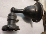 Victorian Brass Wall Sconce Light Fixture Ge Paddle Key Socket Shade Ring. Fixed Price $42.00.