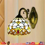 Vintage Tiffany Style Wall Lamp Stained Glass Sconce Light Fixture E27. Fixed Price $46.75.