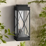 Hinkley Montecito 18 3/4" High Museum Black Outdoor Wall Light. Fixed Price $349.00.