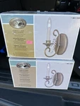 Pair Hampton Bay Estelle 1-LIGHT Champagne Finish With Glass Accents Wall Sconce. Fixed Price $45.50.