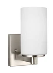 Sea Gull Lighting Wall Sconce 4139101-962 Hettinger 7.88", Brushed Nickel. Fixed Price $59.99.