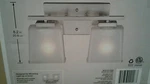 New Hampton Bay 2-LIGHT Brushed Nickel Vanity Wall Fixture HD1000037486. Fixed Price $45.99.